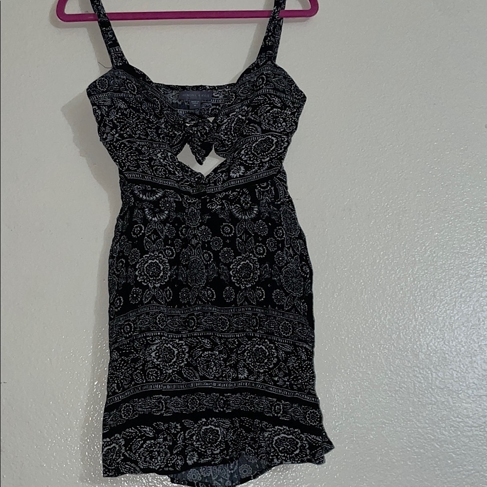 Black and White Floral Dress